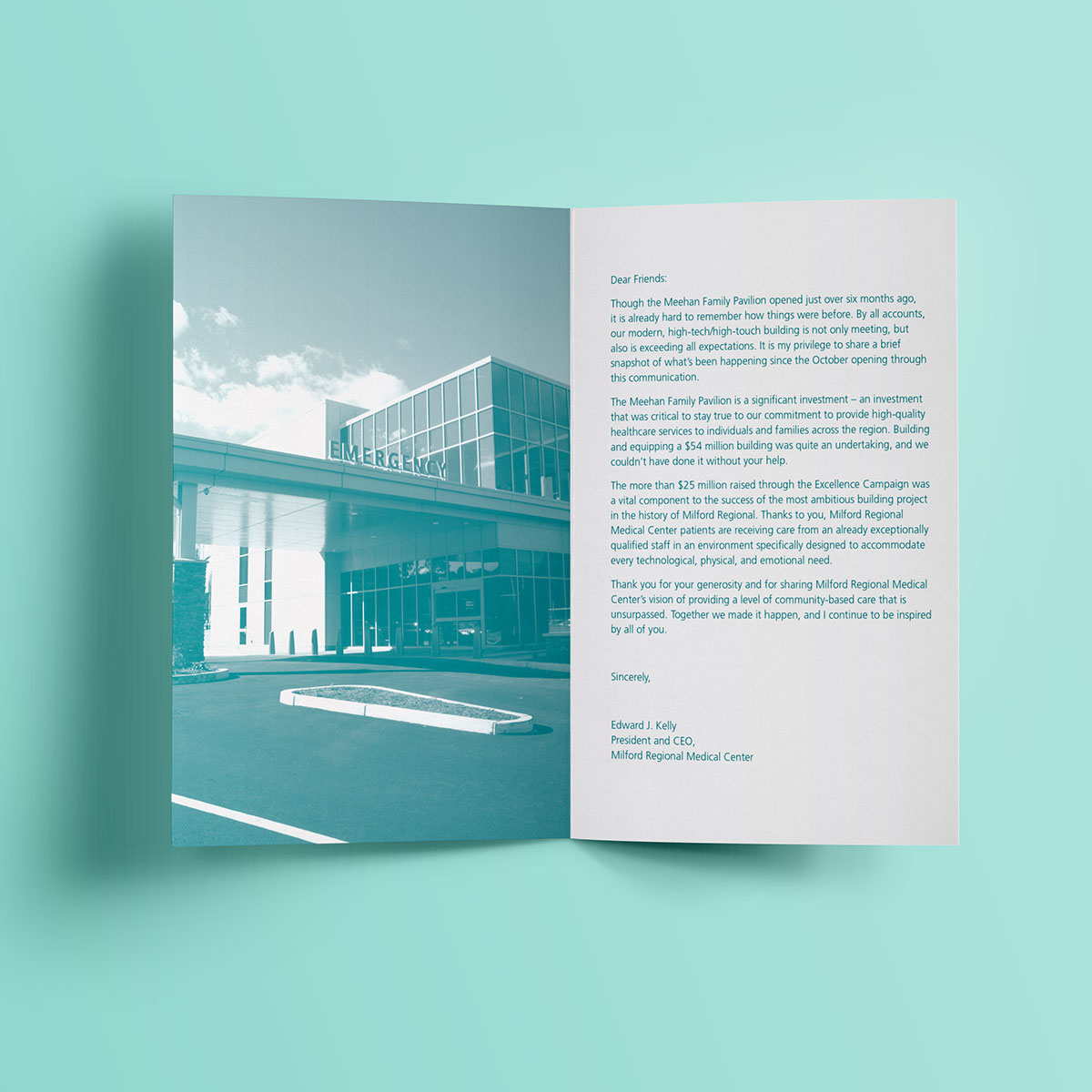 Milford Regional Hospital Excellence Campaign Brochure Interior
