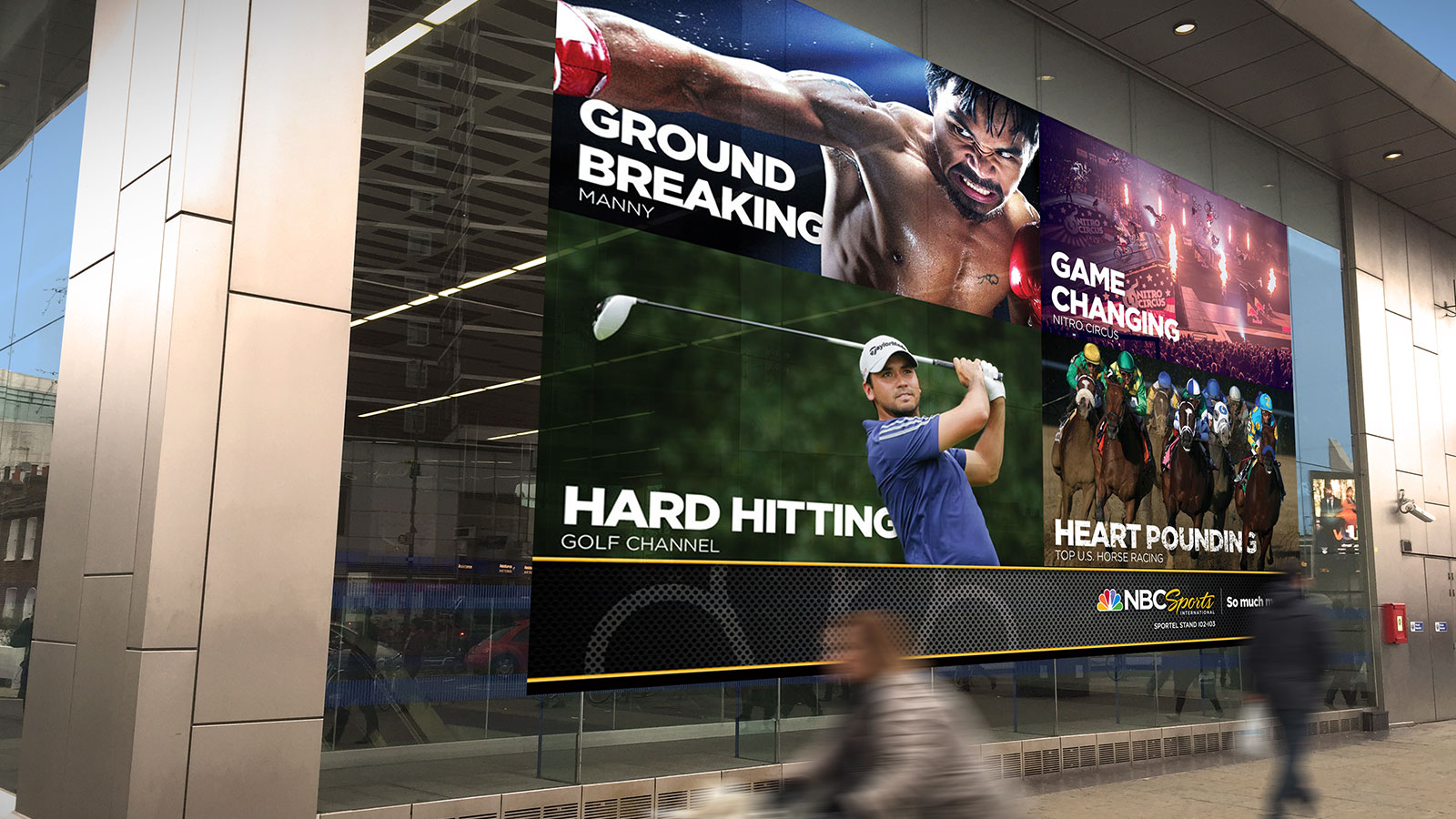 NBC Universal Sportel Advertising Signage
