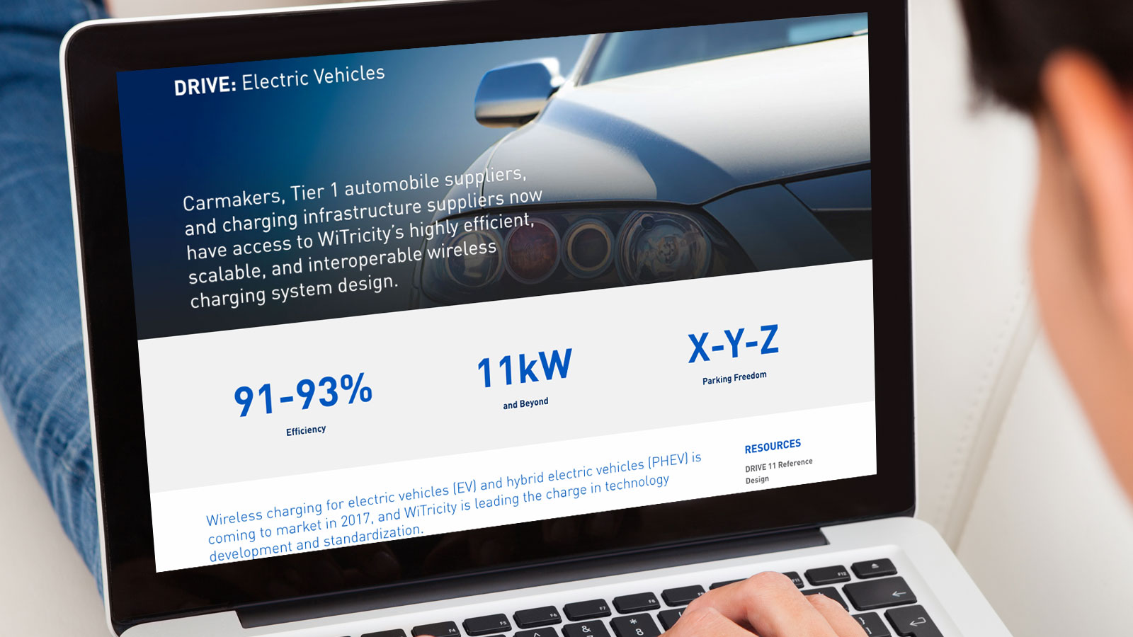 Witricity Website Electric Vehicle Page