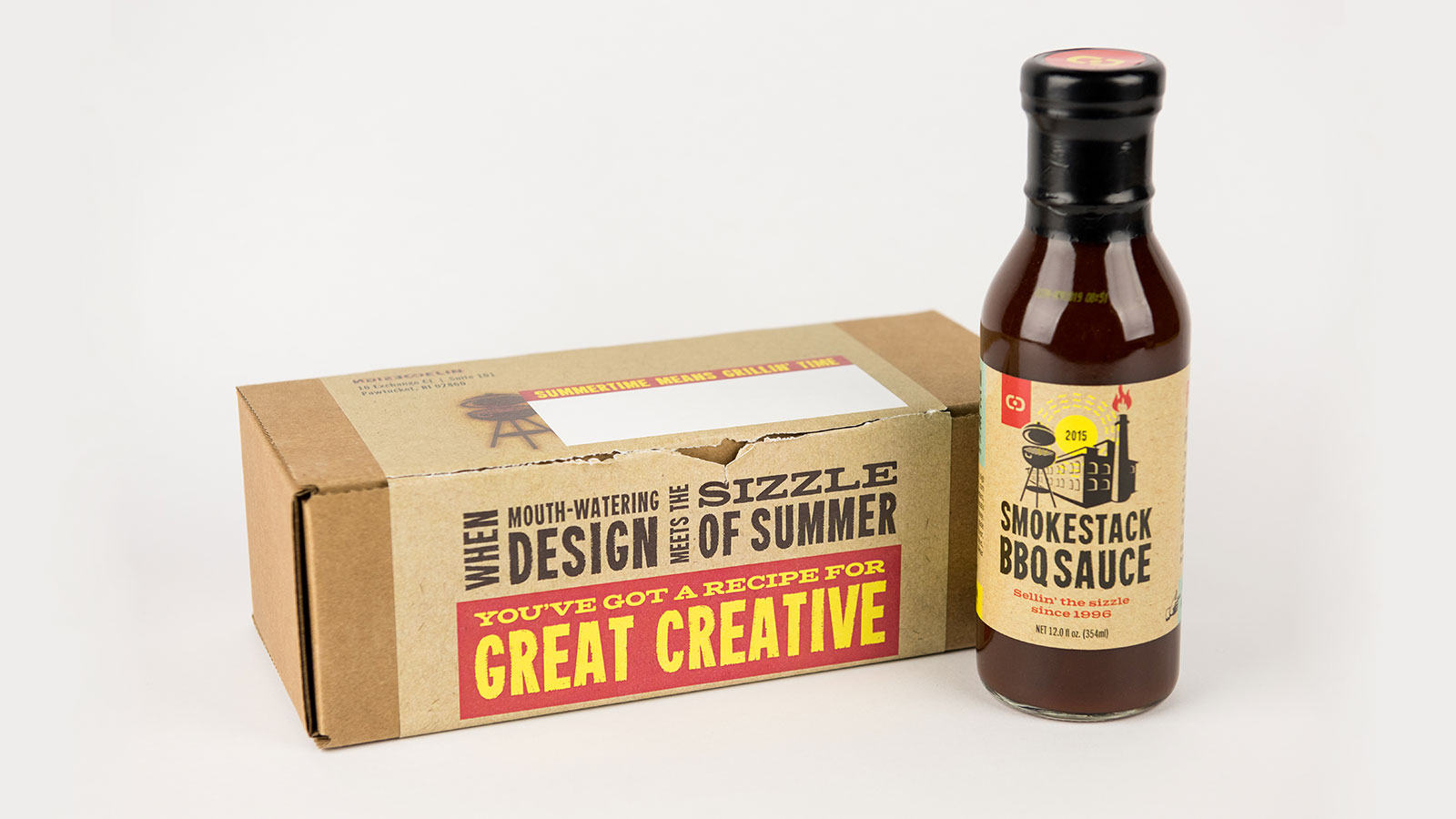 Smokestack BBQ Sauce Promotion Packaging with Single Bottle