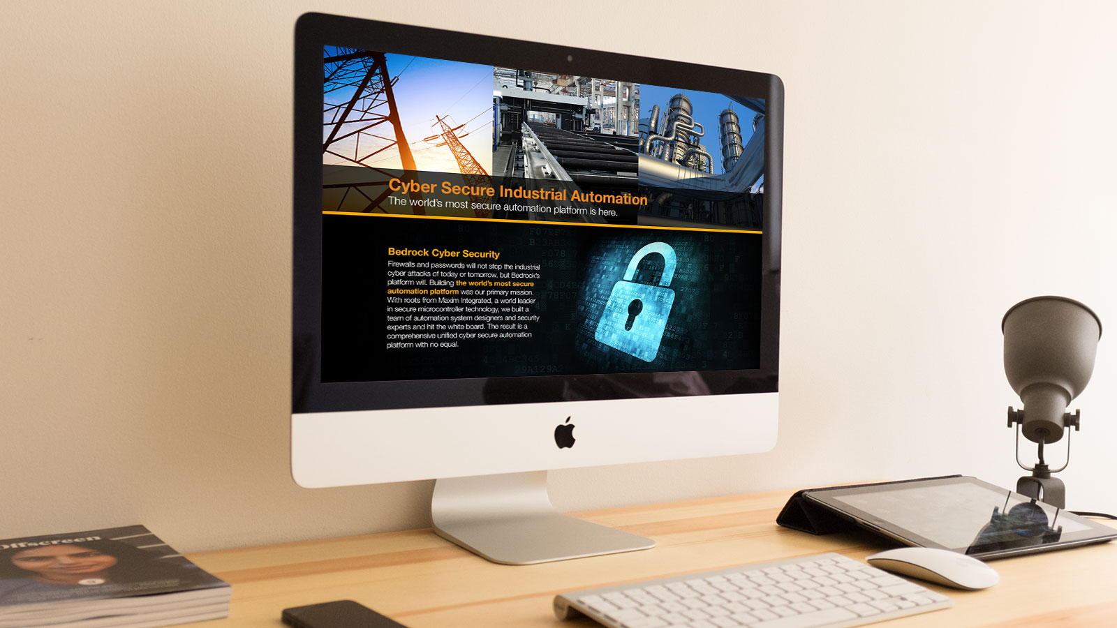 Bedrock Automation Website Design Desktop Homepage