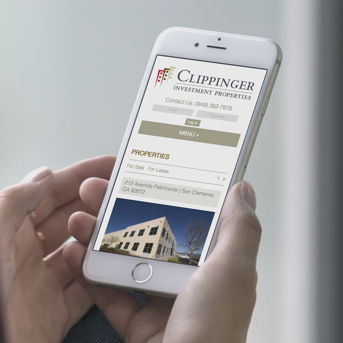 Clippinger Website Design Homepage Mobile