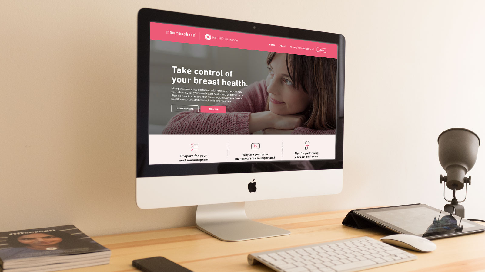 Mammosphere Website Design Homepage
