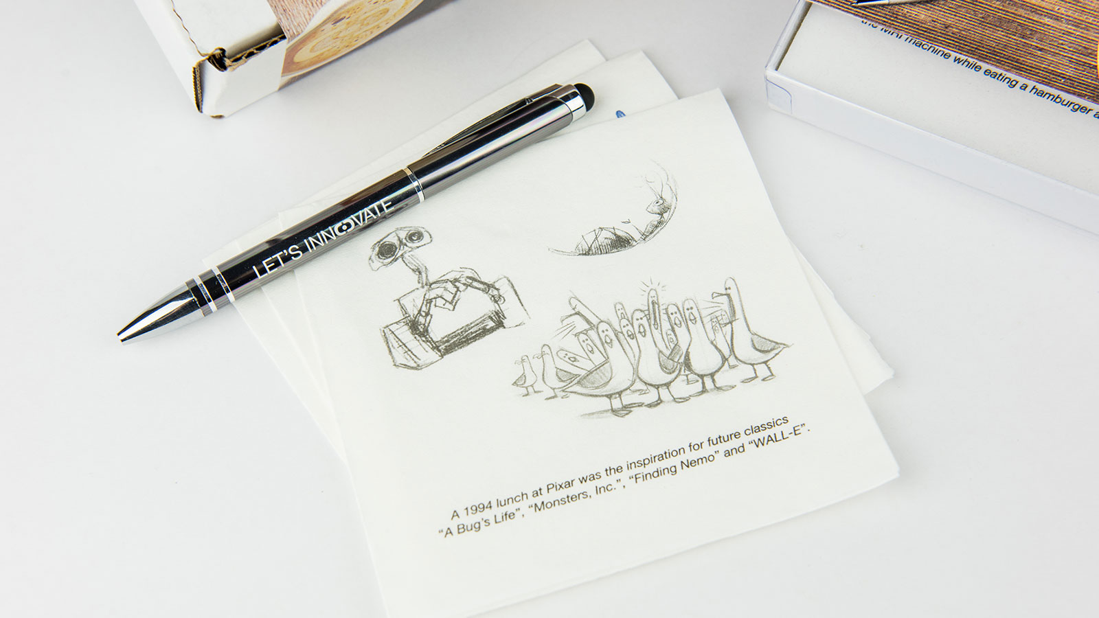 Illustrative Napkin & Pen Set Promotion Detail