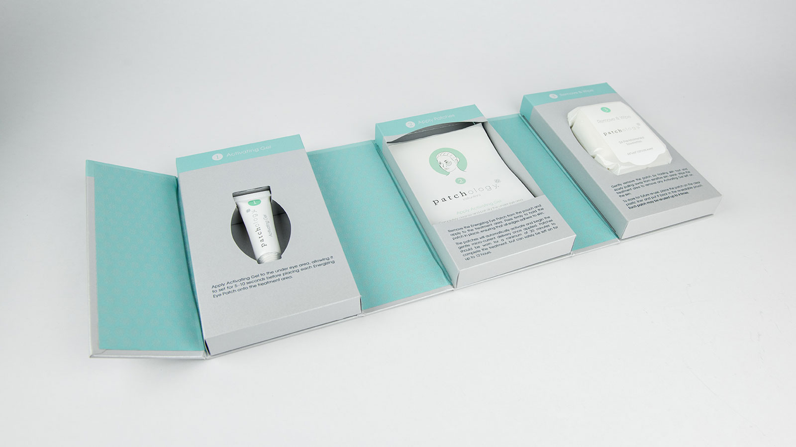Patchology Packaging Fold Out Box Design