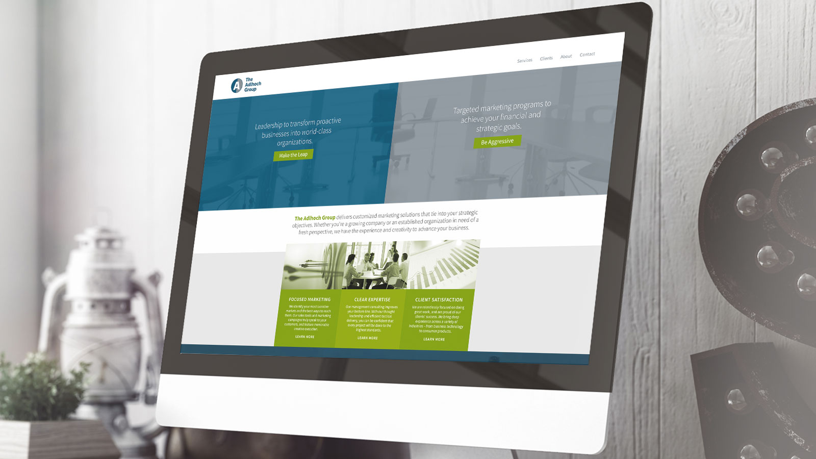 Adlhoch Group Website Design Desktop Homepage