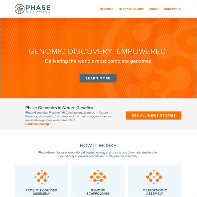 Phase Genomics: 2016 Website Design - Receptor