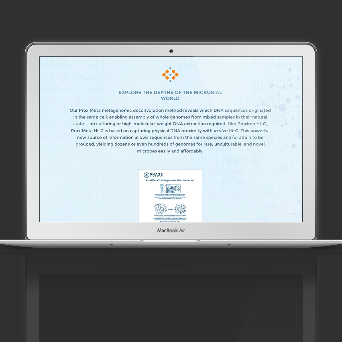Phase Genomics Website Design Responsive Laptop