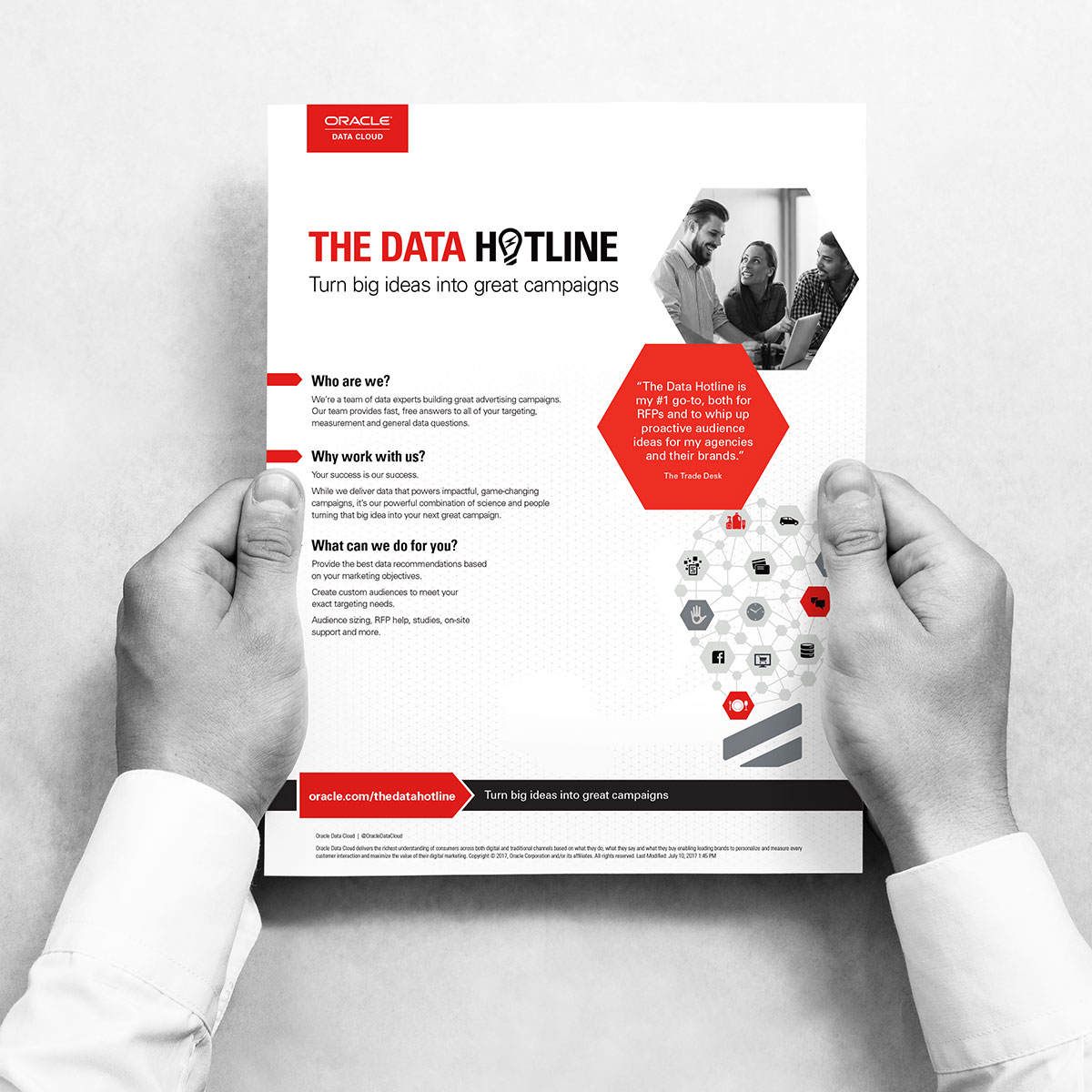 Oracle Data Cloud: The Data Hotline – Brand Identity One Pager