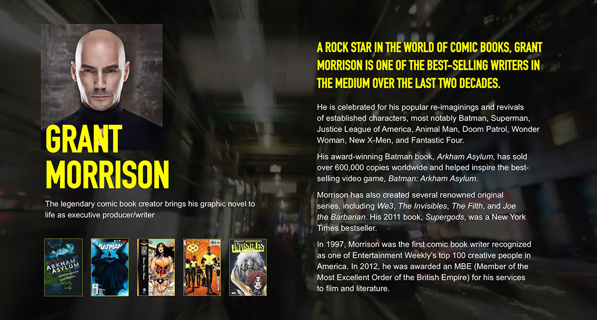 NBC Universal – "Happy" Pitch Deck Grant Morrison Biography