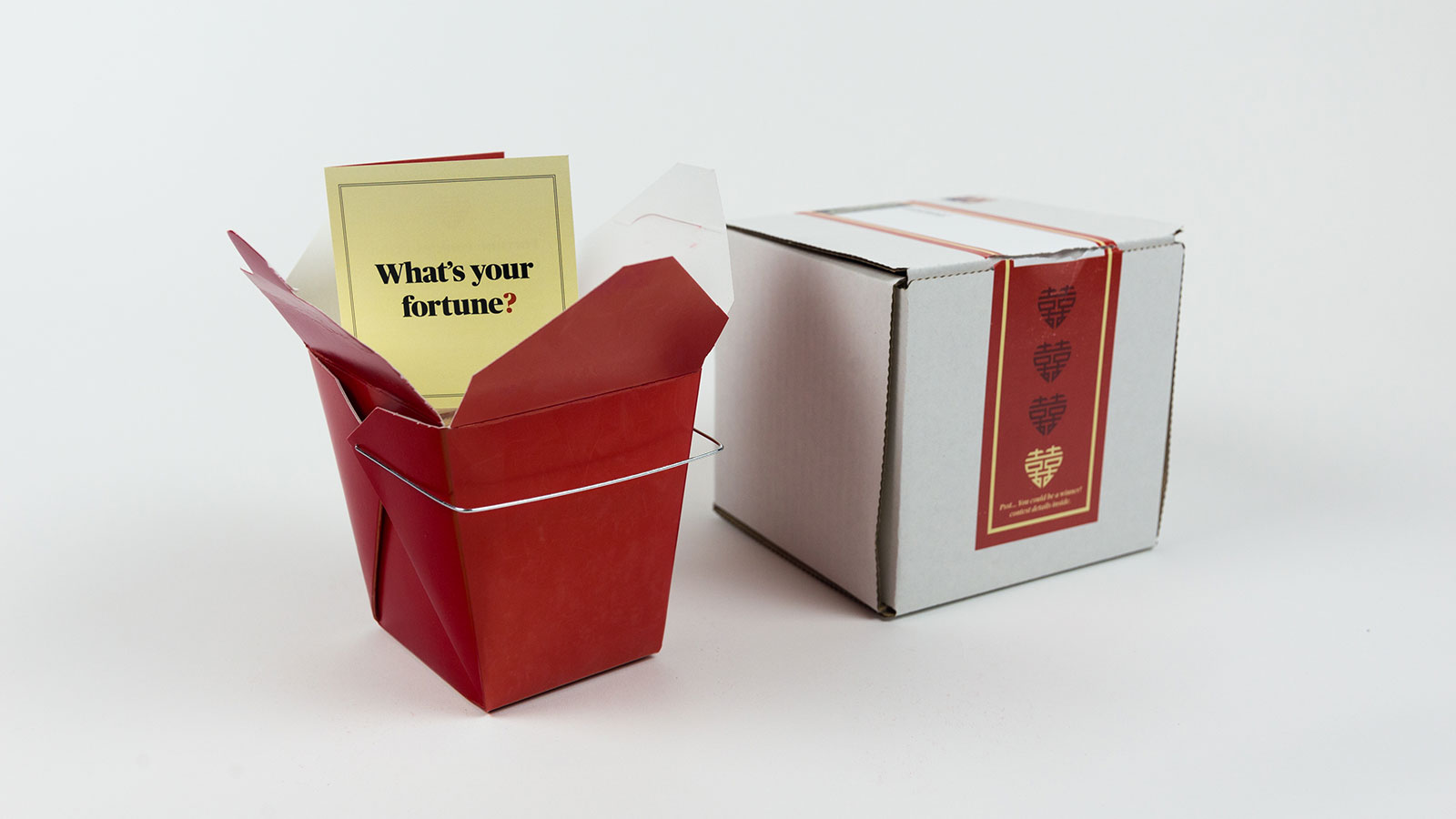 Fortune Cookie Valentine's Day Direct Mail Promotion – Inner + Outer Boxes, Side-By-Side