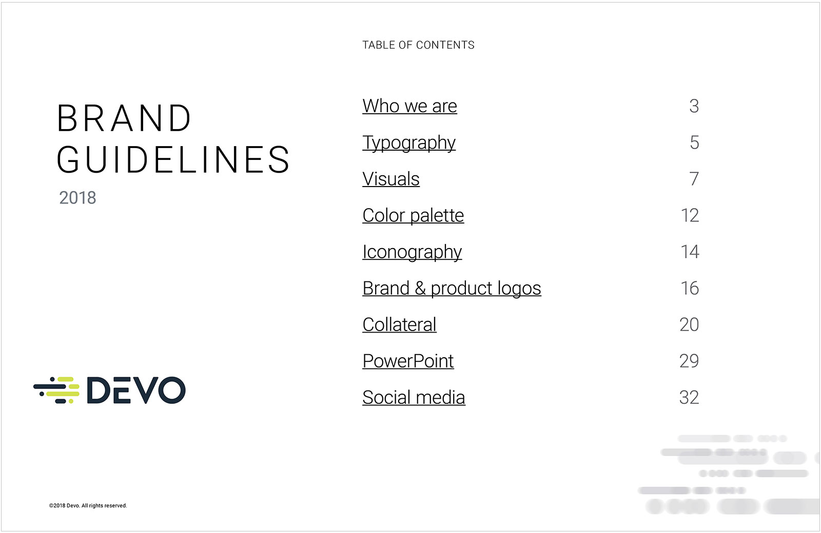 Devo, Inc. Brand Identity – Style Guide: Cover