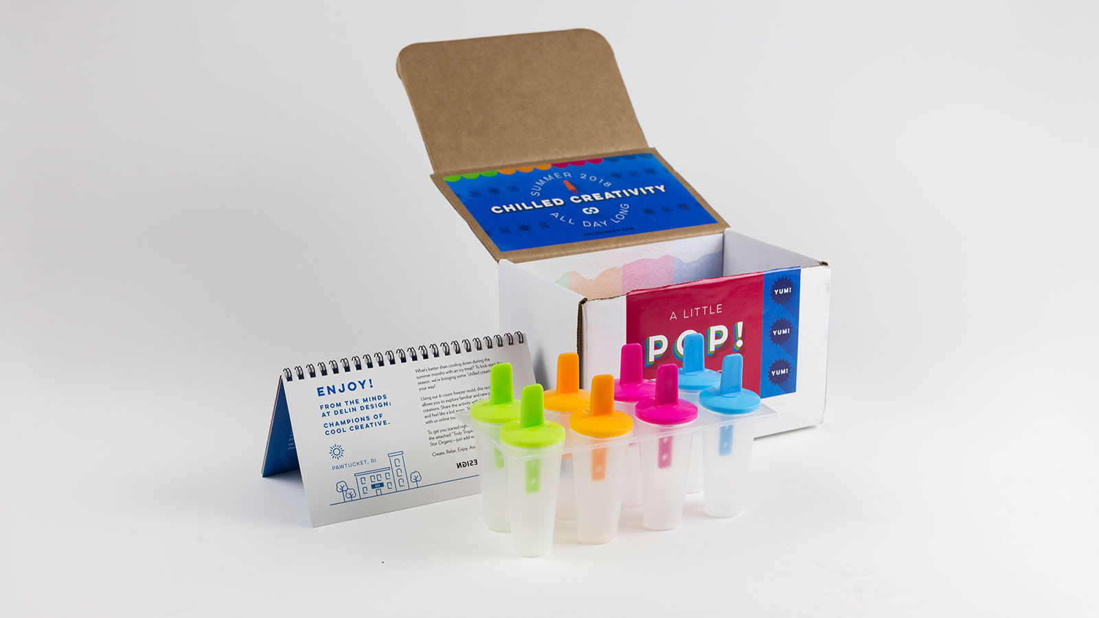 Delin Design Summer 2018 Direct-Mail Promotion: Popsicle Kit Complete Packaging