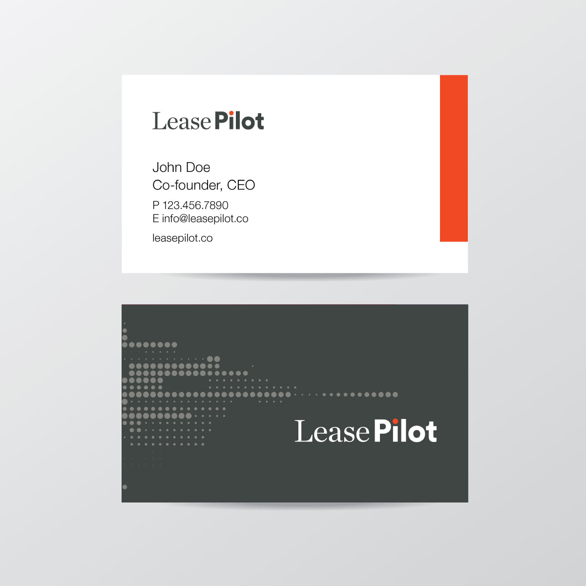 LeasePilot Brand Identity – Business Card Design