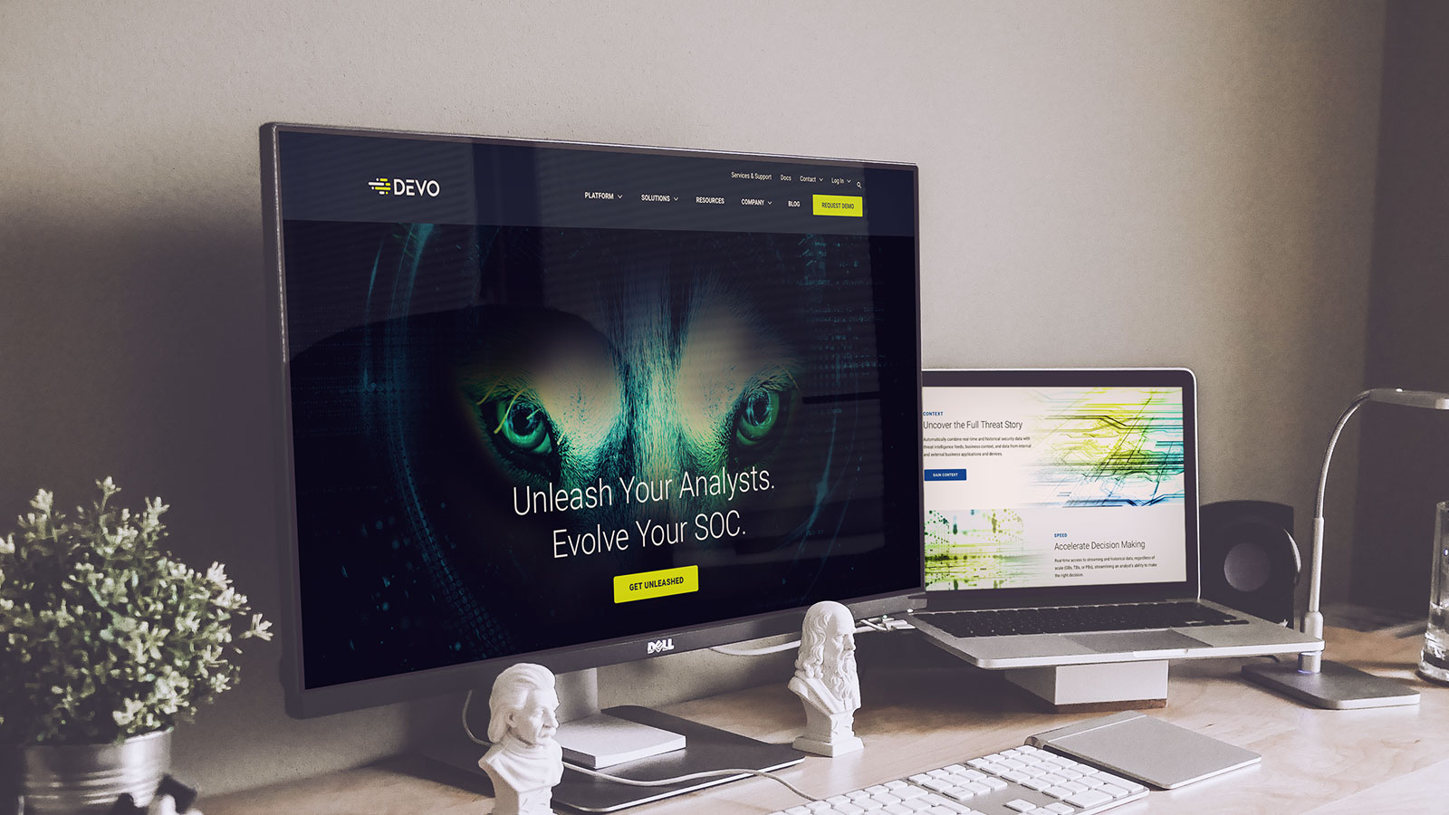 Devo Security Campaign – Landing Page Design on a Variety of Devices
