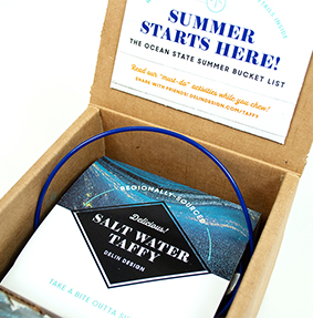 Delin Design Summer 2019 Direct Mail Promotion: Taffy, Package Interior