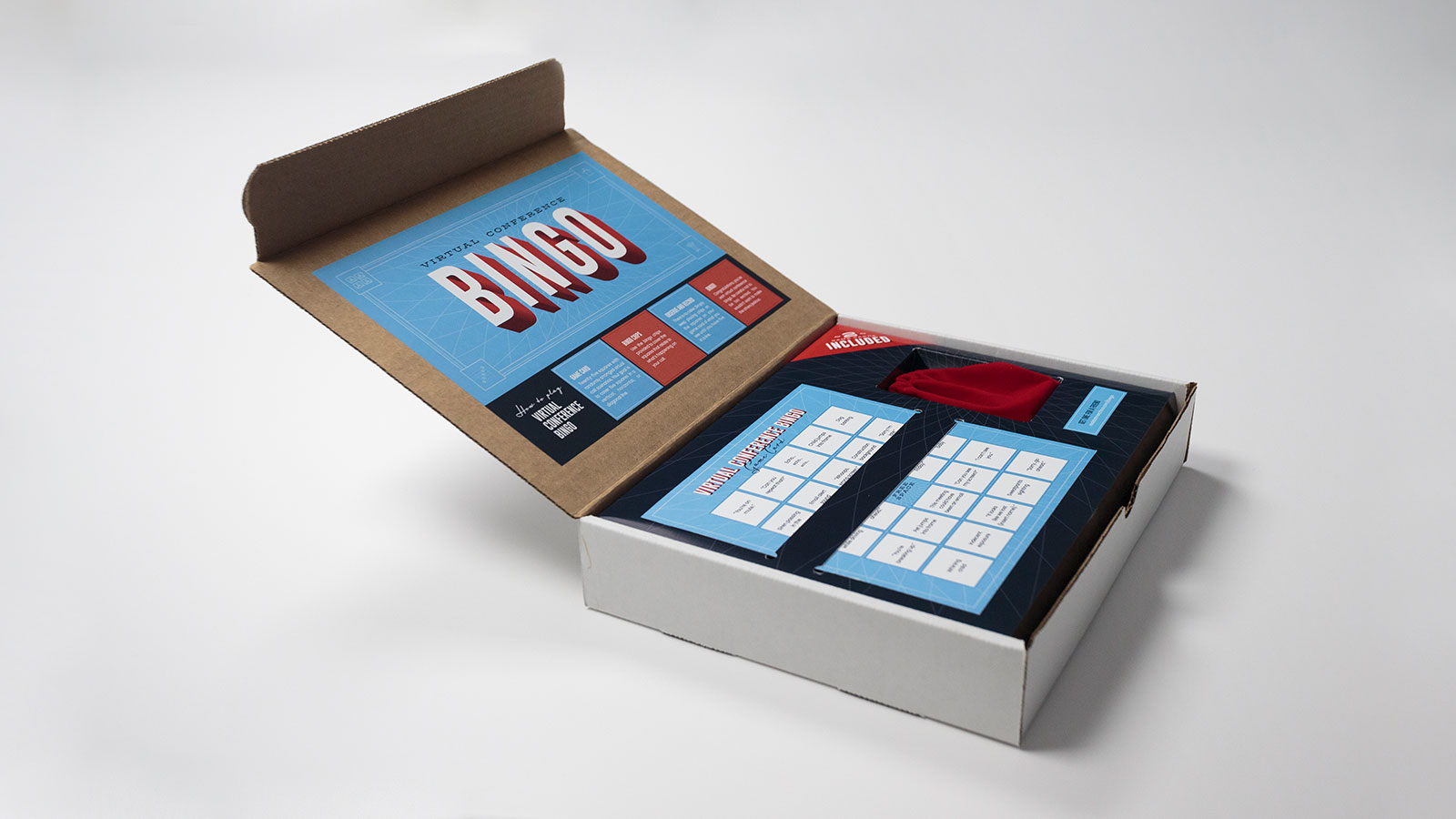 Delin Design Direct-Mail Promotions – Holiday 2020 Virutal Conference Bingo Box Interior