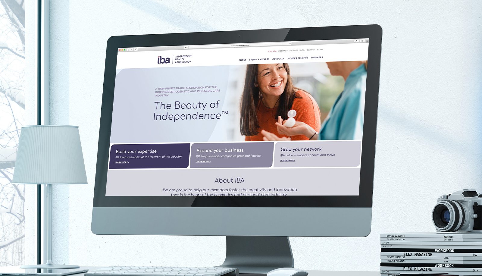 IBA/Independent Beauty Association Brand Identity – [Desktop Website]